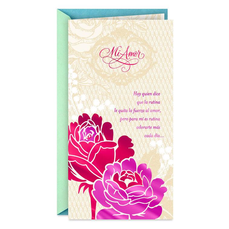 hallmark I Adore You More Each Day Spanish-Language Anniversary Card for Her