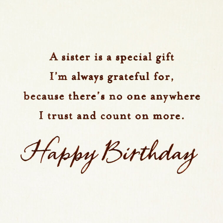 Hallmark I Always Turn To You Birthday Card For Sister