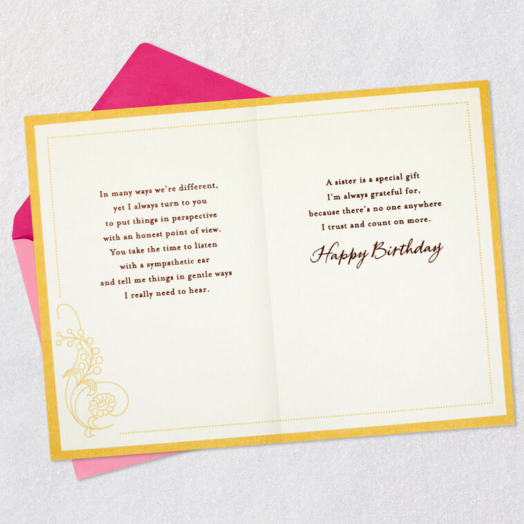 Hallmark I Always Turn To You Birthday Card For Sister