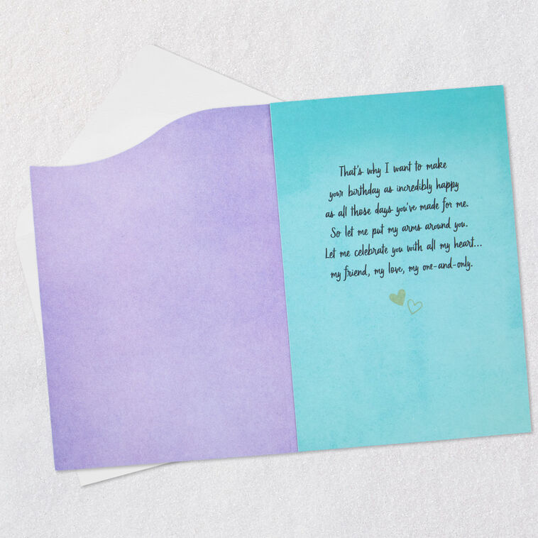 Hallmark I Celebrate You With All My Heart Romantic Birthday Card