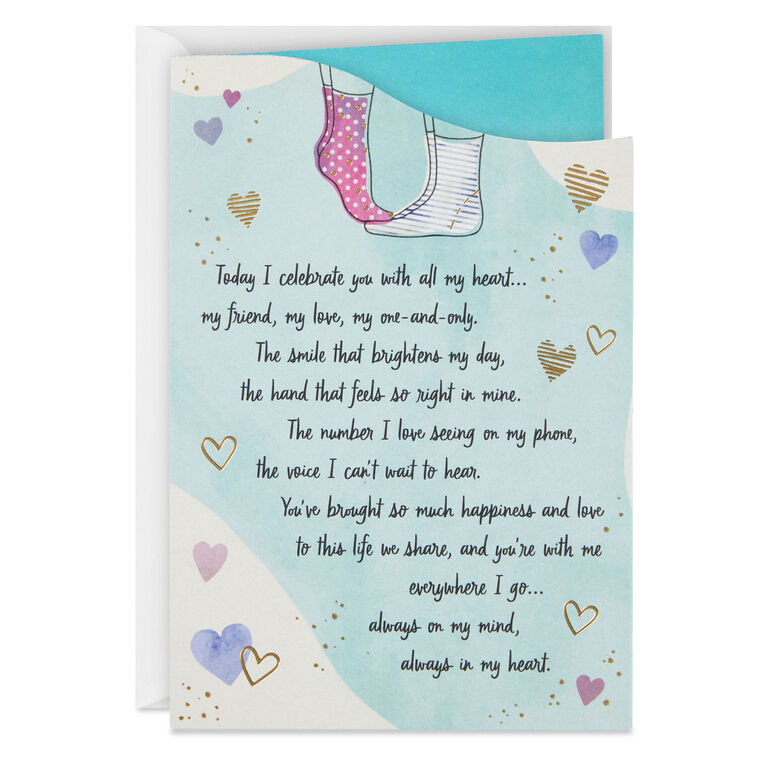 hallmark I Celebrate You With All My Heart Romantic Birthday Card