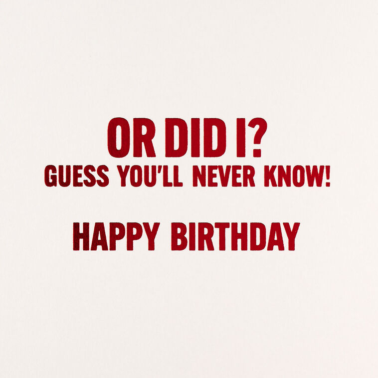 Hallmark I Did Not Fart Or Did I? Funny Birthday Card