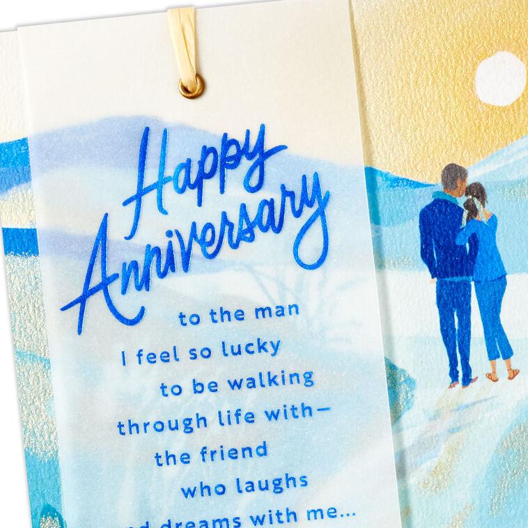 Hallmark I Feel So Lucky Romantic Anniversary Card For Husband