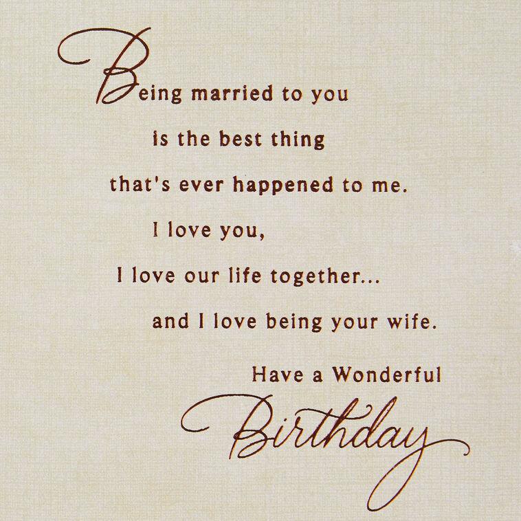 Hallmark I Love Being Your Wife Birthday Card For Husband