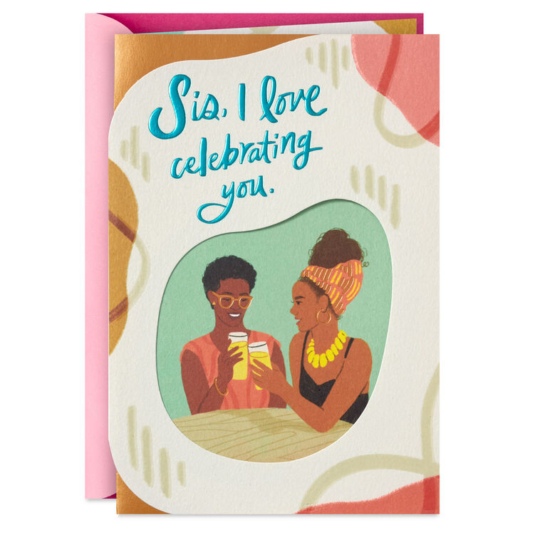hallmark I Love Celebrating You Birthday Card for Sister