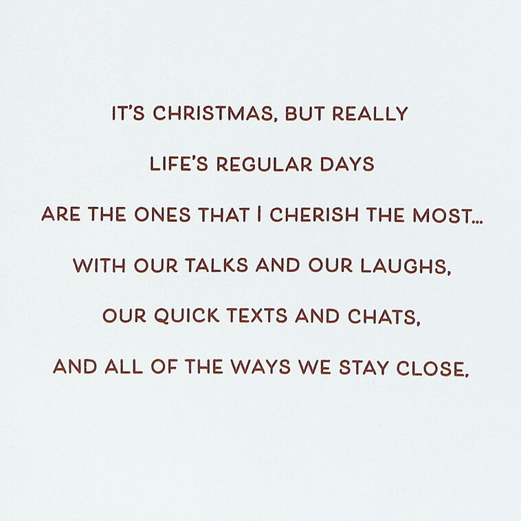 Hallmark I Love How Close We Are Christmas Card For Daughter