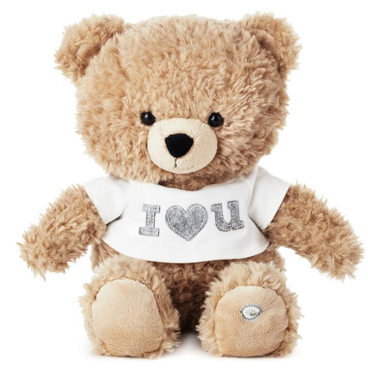 hallmark I Love You Bear Singing Stuffed Animal With Motion 11"