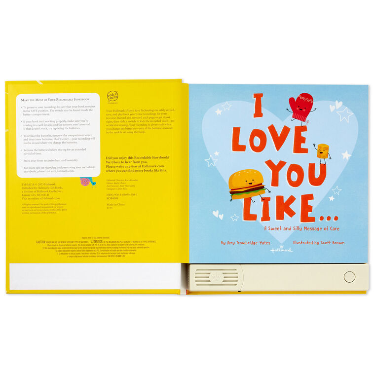 Hallmark I Love You Like… Recordable Storybook With Music