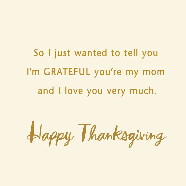 Hallmark I Love You Very Much Thanksgiving Card For Mom
