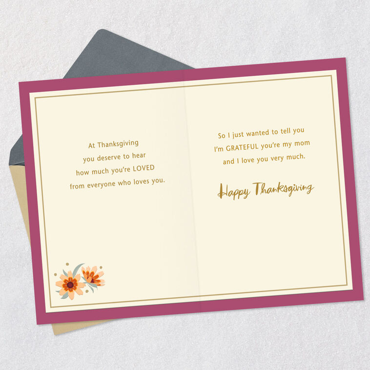 Hallmark I Love You Very Much Thanksgiving Card For Mom