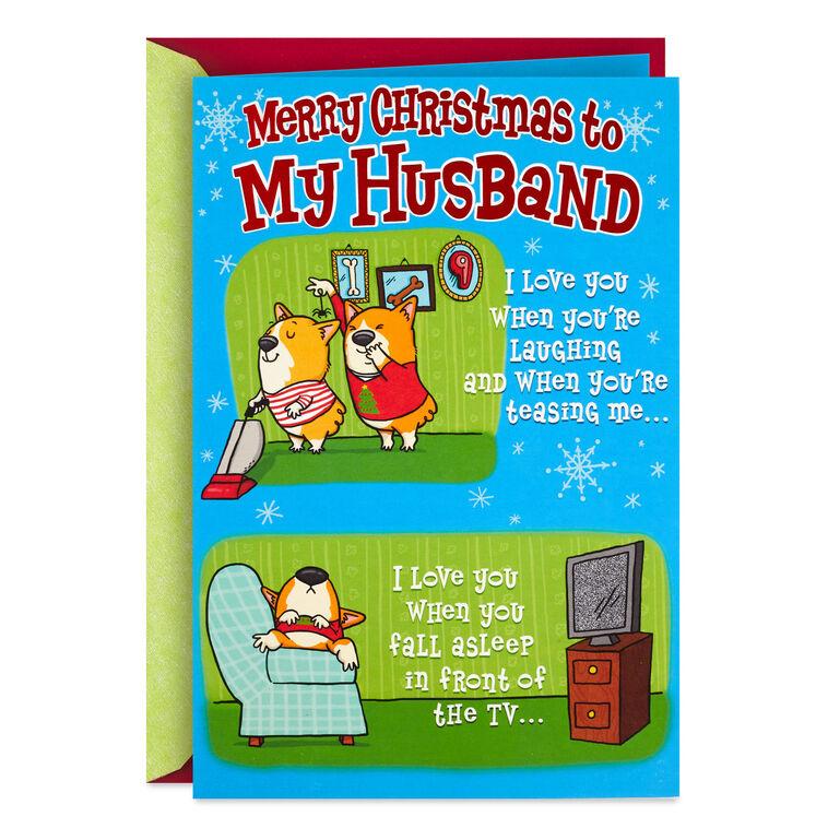 hallmark I Love You When Funny Pop-Up Christmas Card for Husband
