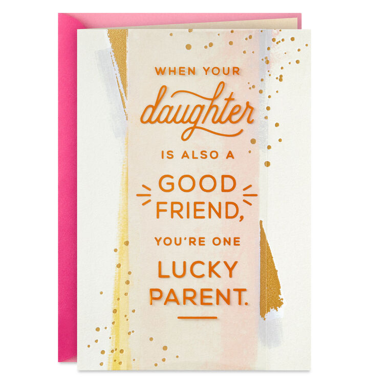 hallmark I'm One Lucky Parent Birthday Card for Daughter
