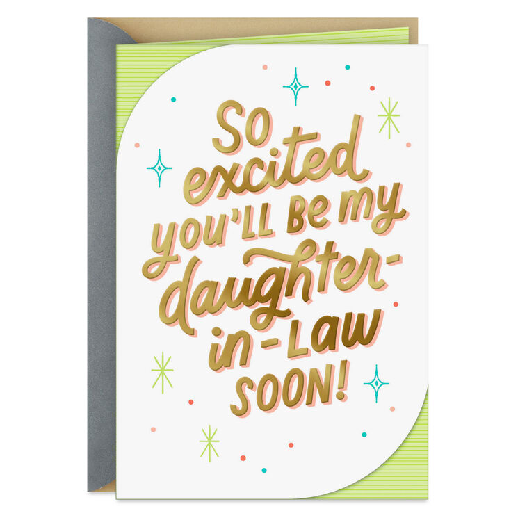 hallmark I'm So Excited for You Bridal Shower Card for Daughter-in-Law