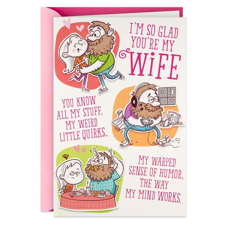 hallmark I’m Totally Crazy for You Birthday Card for Wife