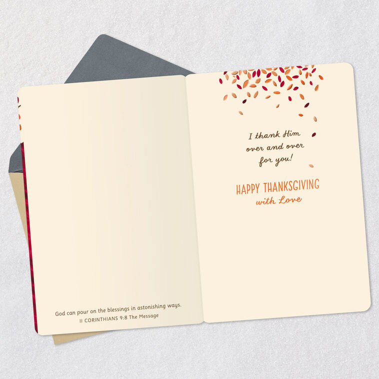 Hallmark I Thank God Over And Over For You Romantic Religious Thanksgiving Card