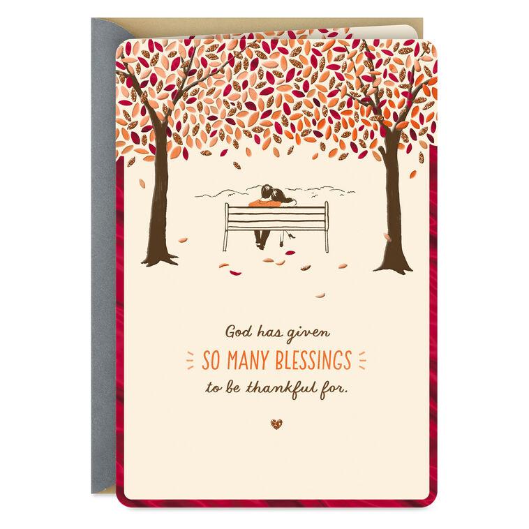 hallmark I Thank God Over and Over for You Romantic Religious Thanksgiving Card