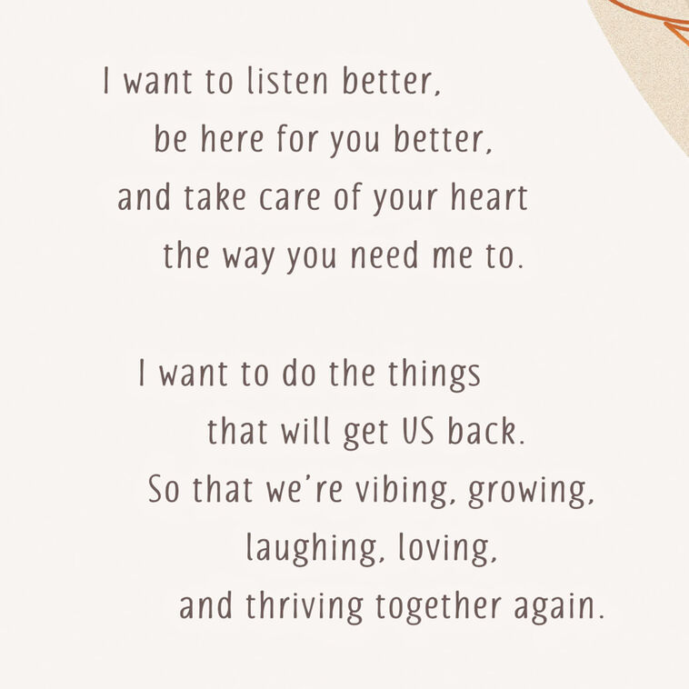 Hallmark I Want To Get Us Back To A Good Place Card