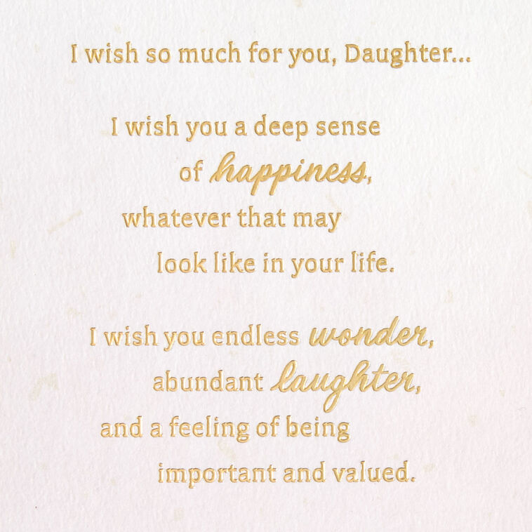 Hallmark I Wish So Much For You Birthday Card For Daughter