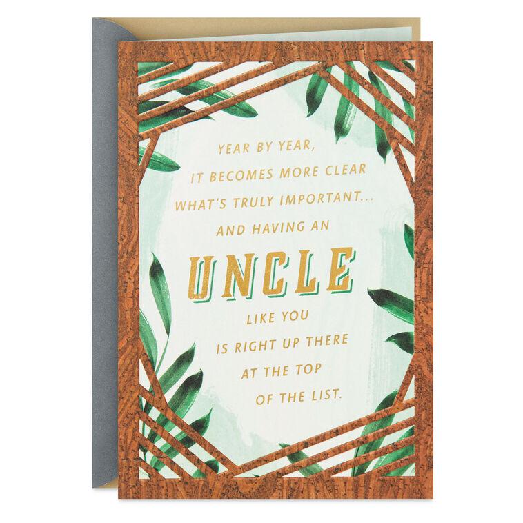 hallmark Important Part of the Family Birthday Card for Uncle