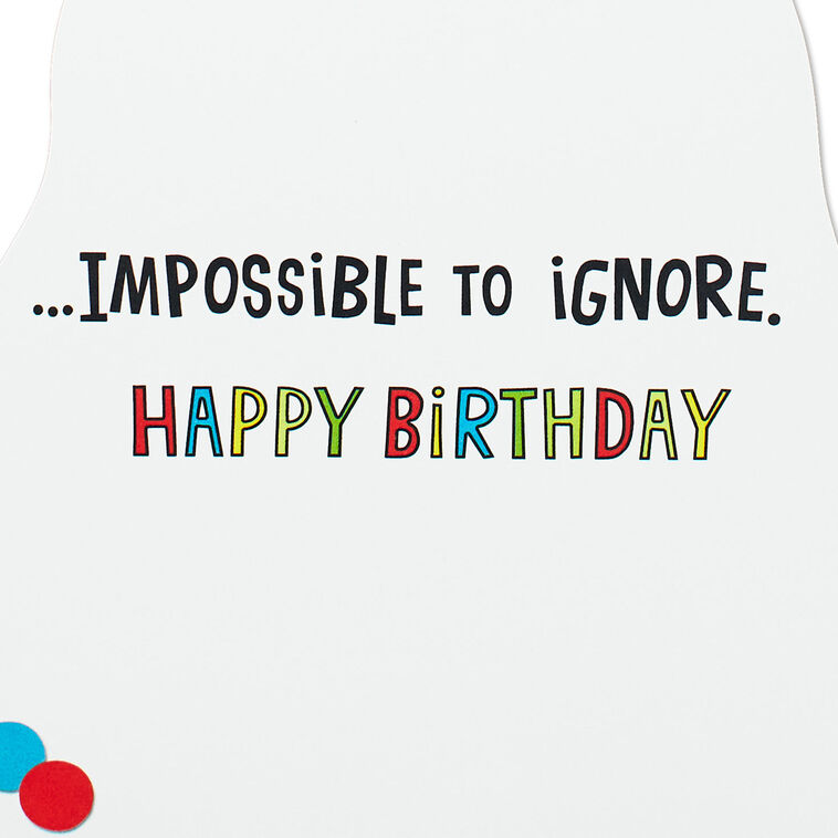 Hallmark Impossible To Ignore Funny Musical Birthday Card With Sound