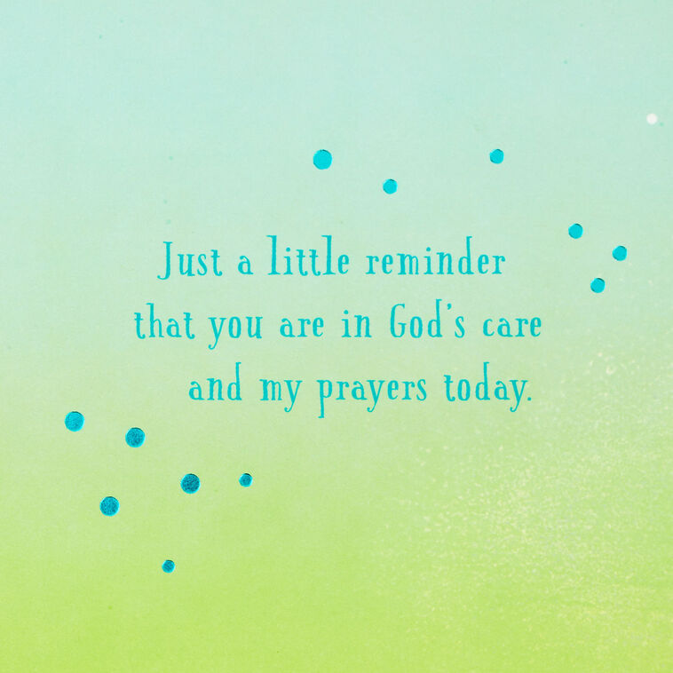 Hallmark In God's Care And My Prayers Religious Support Card