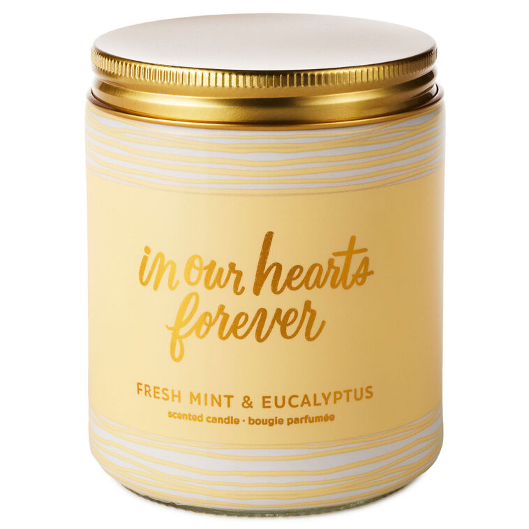 hallmark In Our Hearts Forever Fresh Mint & Eucalyptus Scented Jar Candle 7 oz