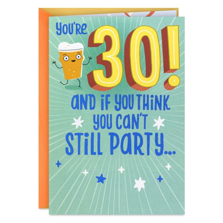 hallmark In Roman Numerals It’s XXX 30th Pop-Up Birthday Card