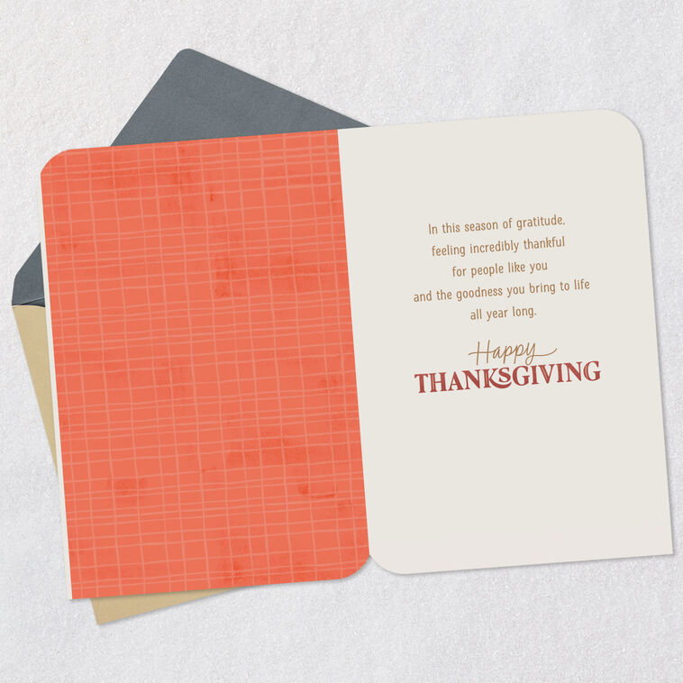 Hallmark Incredibly Thankful For The Goodness You Bring Thanksgiving Card