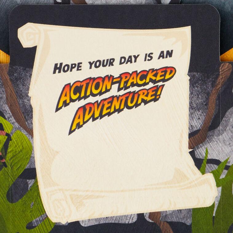 Hallmark Indiana Jones™ Adventure Awaits Today Musical 3D Pop-Up Card With Light
