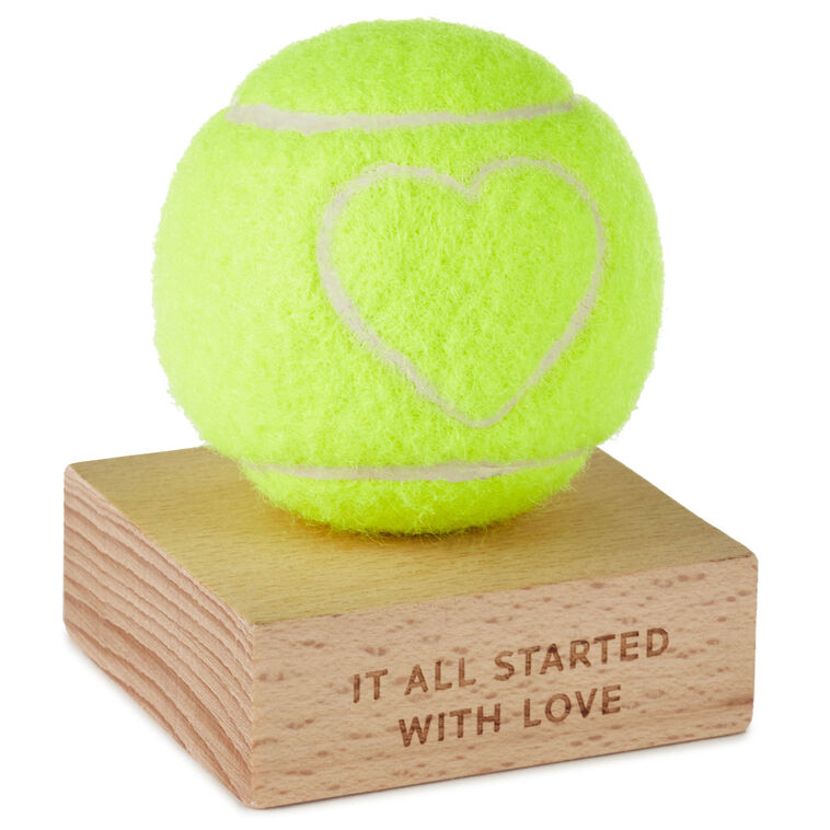 hallmark It All Started With Love Tennis Ball With Heart