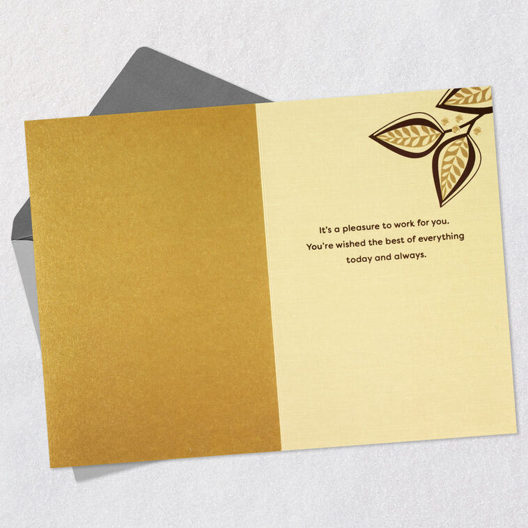 Hallmark It's A Pleasure To Work For You Boss's Day Card