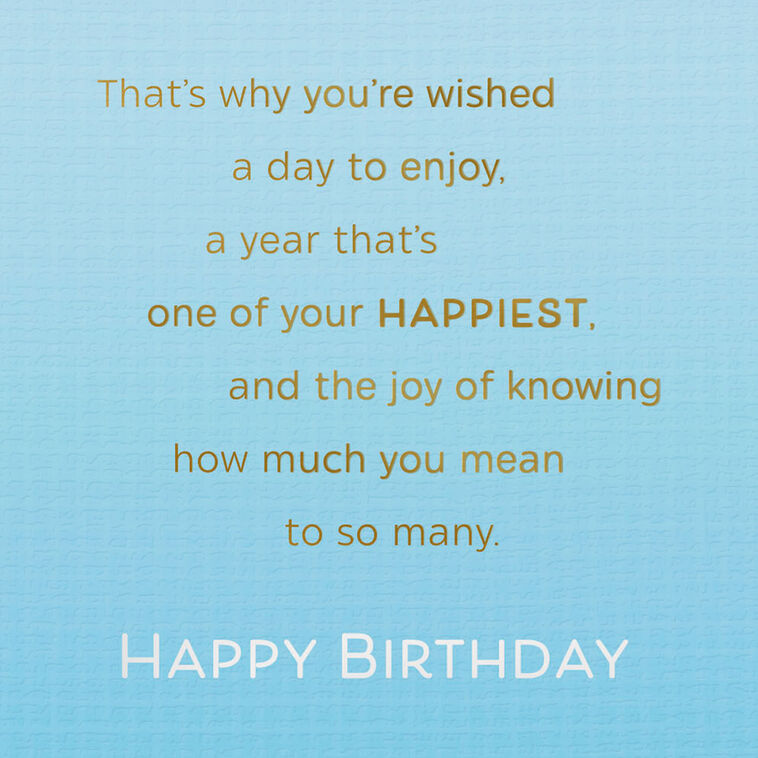 Hallmark It's Easy To Wish Good Things For You Birthday Card