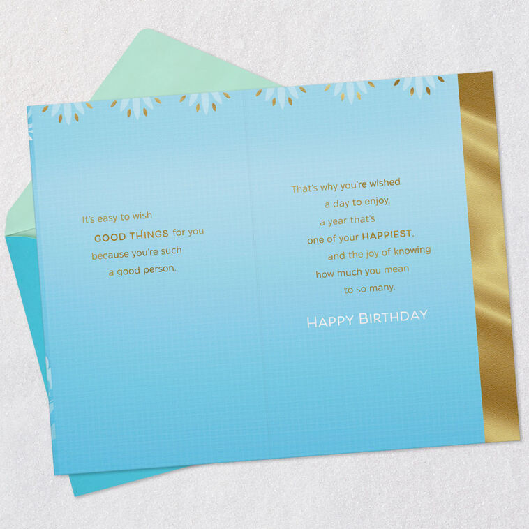 Hallmark It's Easy To Wish Good Things For You Birthday Card