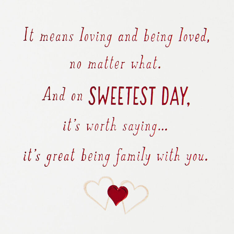 Hallmark It's Great Being Family With You Sweetest Day Card