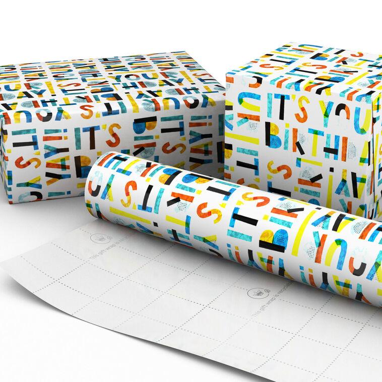 Hallmark It's Your Birthday Jumbo Wrapping Paper 90 Sq. Ft