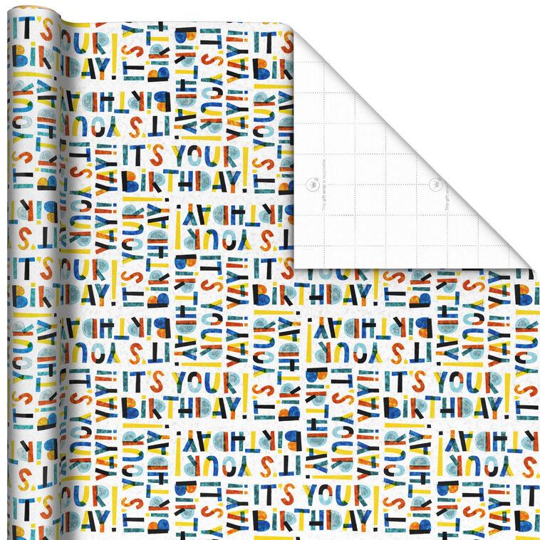 hallmark It's Your Birthday Jumbo Wrapping Paper 90 sq. ft