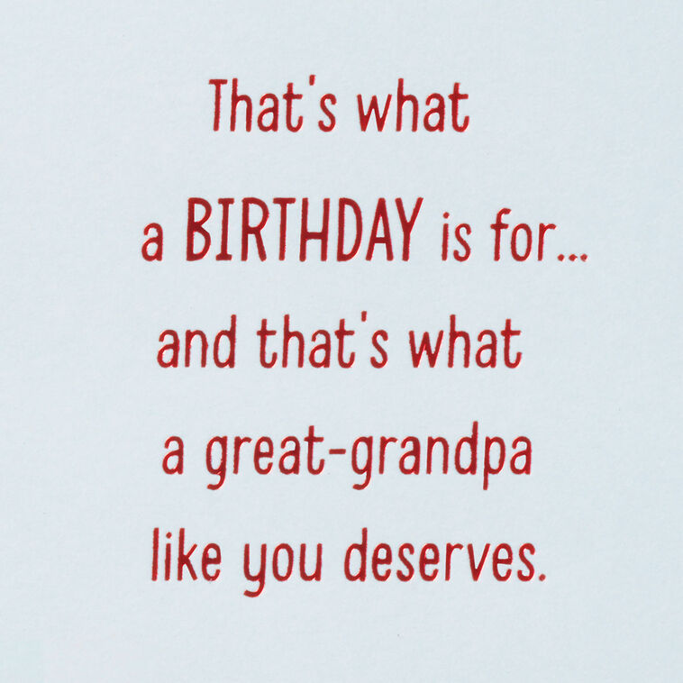 Hallmark It's Your Day Birthday Card For Great-Grandpa
