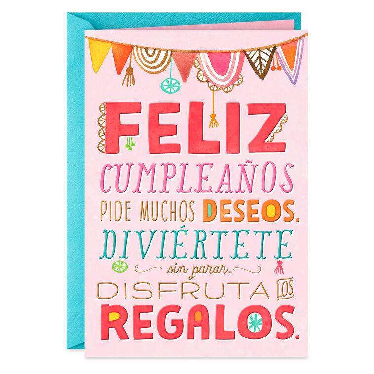 hallmark It's Your Day Spanish-Language Birthday Card
