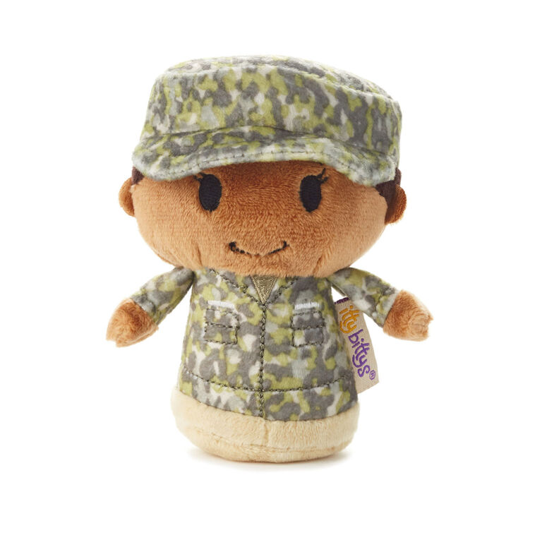 hallmark itty bittys® Black Woman in Green Camo Plush
