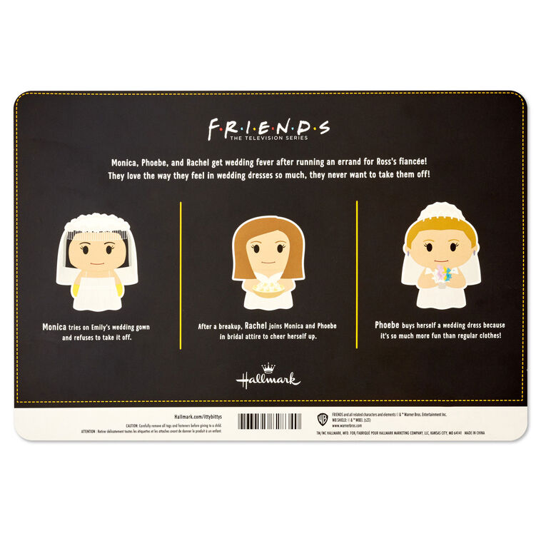Hallmark Itty Bittys® Friends Monica Rachel And Phoebe In Wedding Dresses Plush Set Of 3