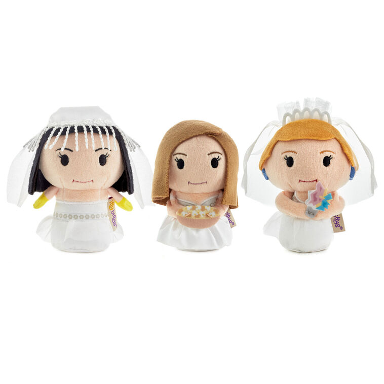 hallmark itty bittys® Friends Monica Rachel and Phoebe in Wedding Dresses Plush Set of 3