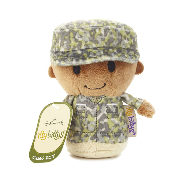 Hallmark Itty Bittys® Green Camo African-American Boy Plush