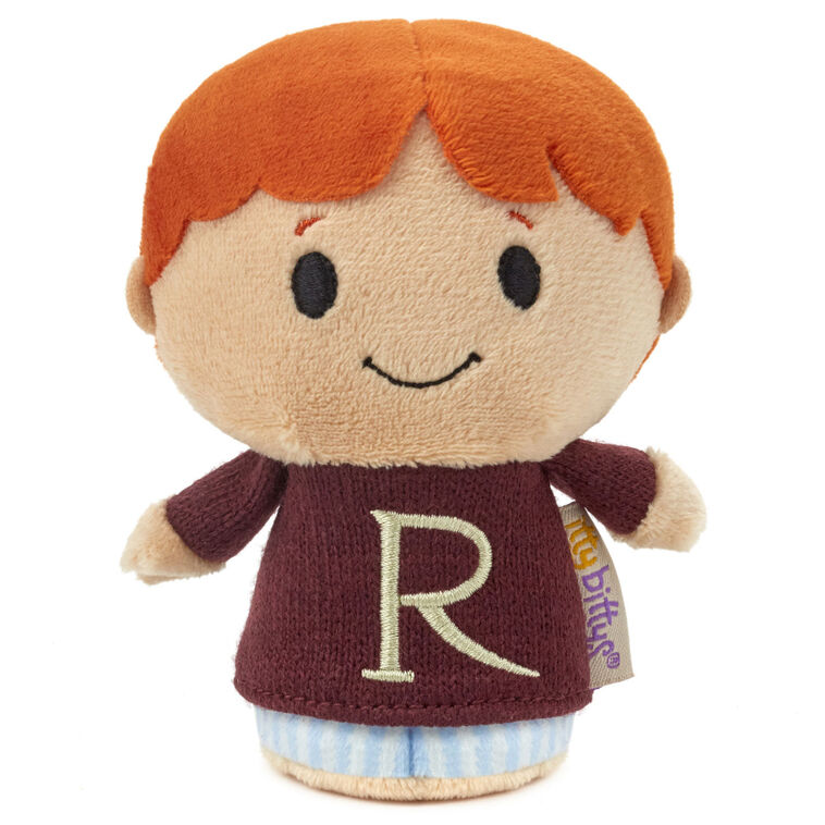 hallmark itty bittys® Harry Potter™ Ron in Blue R Sweater Plush