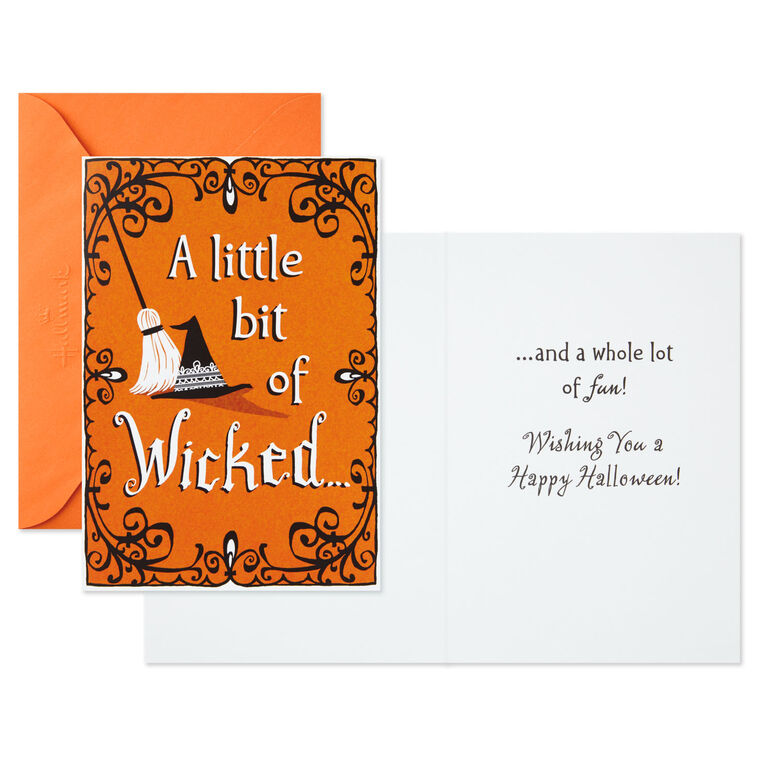 Hallmark Jack-o'-Lanterns And Witches Assorted Halloween Cards Pack Of 8