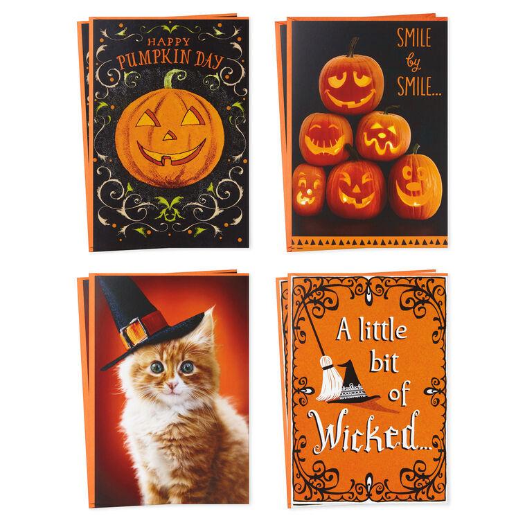 hallmark Jack-o'-Lanterns and Witches Assorted Halloween Cards Pack of 8