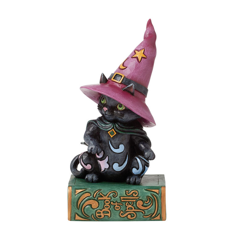 Hallmark Jim Shore Black Cat On Book Halloween Figurine 5.7" H