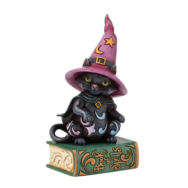 hallmark Jim Shore Black Cat on Book Halloween Figurine 5.7" H