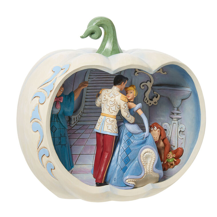 Hallmark Jim Shore Disney Cinderella Scene In Carved Pumpkin Figurine 8"