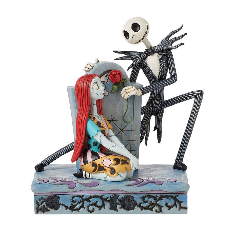 hallmark Jim Shore Disney Jack and Sally on Gravestone Figurine 6.8"