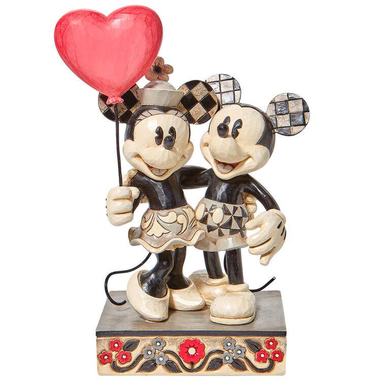 hallmark Jim Shore Disney Mickey and Minnie Heart Figurine 7.25"